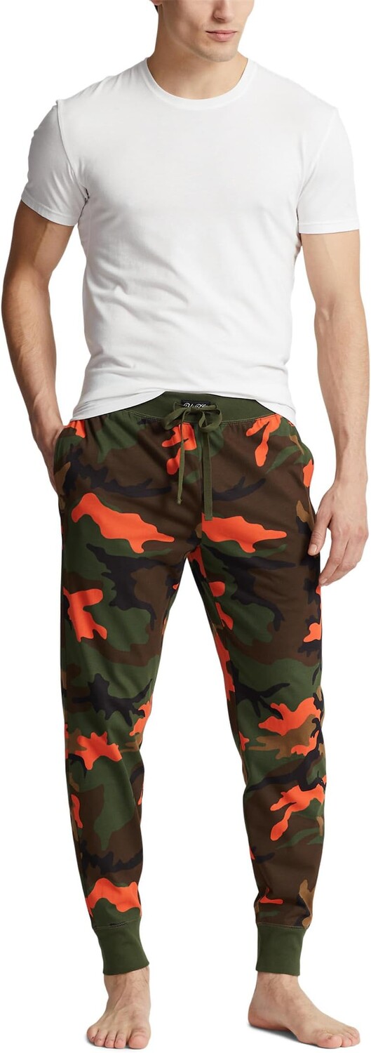 

Вязаные брюки для сна с поясом в рубчик Polo Ralph Lauren, цвет Surplus Camo Pop Print