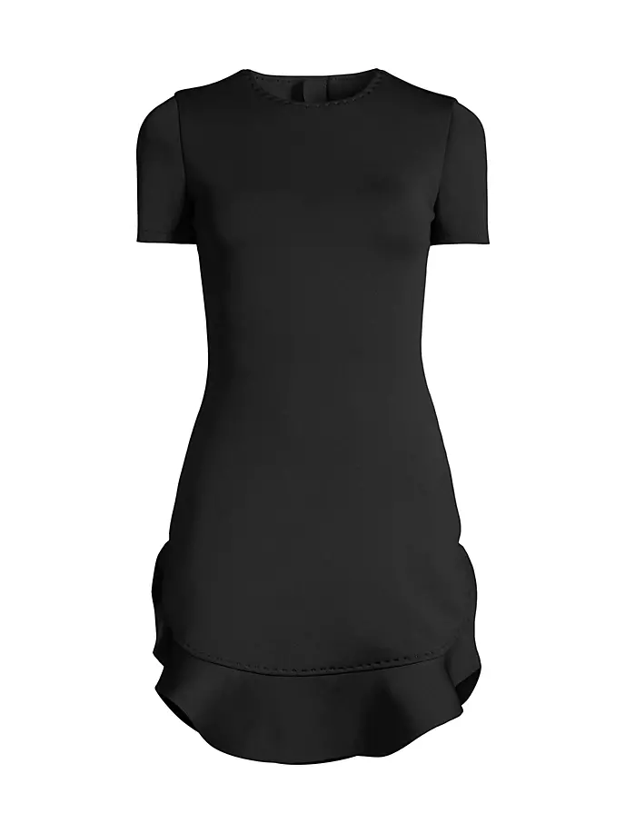 

Мини-платье с воланами Cynthia Rowley, черный