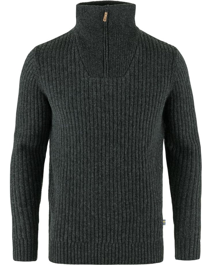 Свитер Fjällräven Övik 1/2 Zip Knit, цвет Dark Grey вязаный свитер övik fjällräven цвет dark grey grey