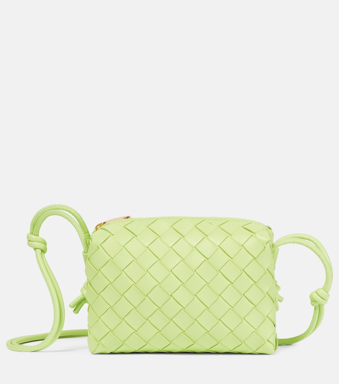 

Мини-сумка через плечо из кожи с петлей Bottega Veneta, зеленый