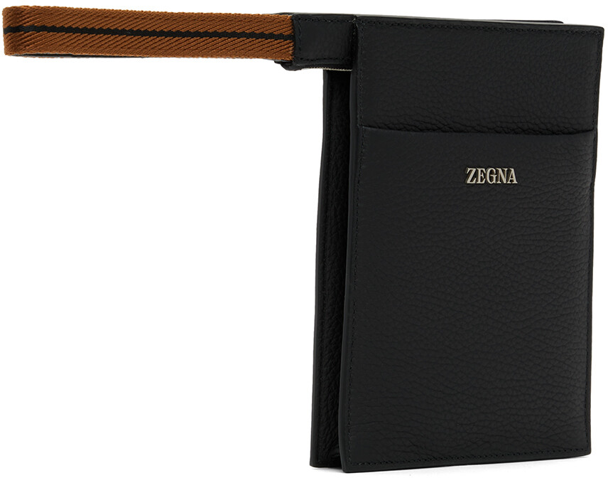

Черная мини-сумка-стойка ZEGNA