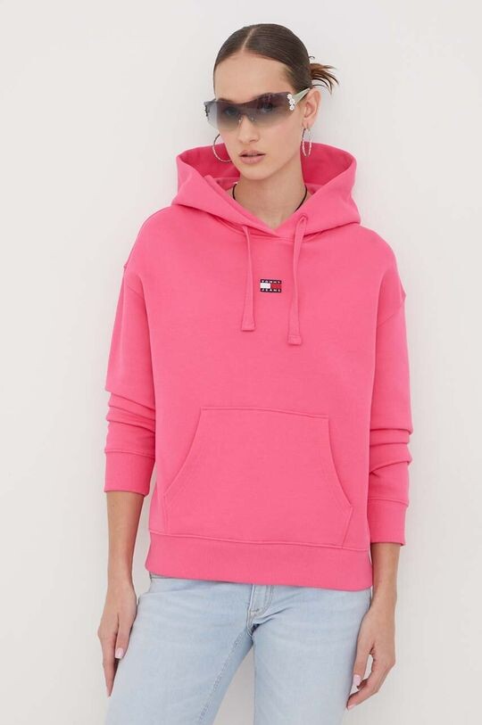 

Хлопковая толстовка Tommy Jeans, розовый