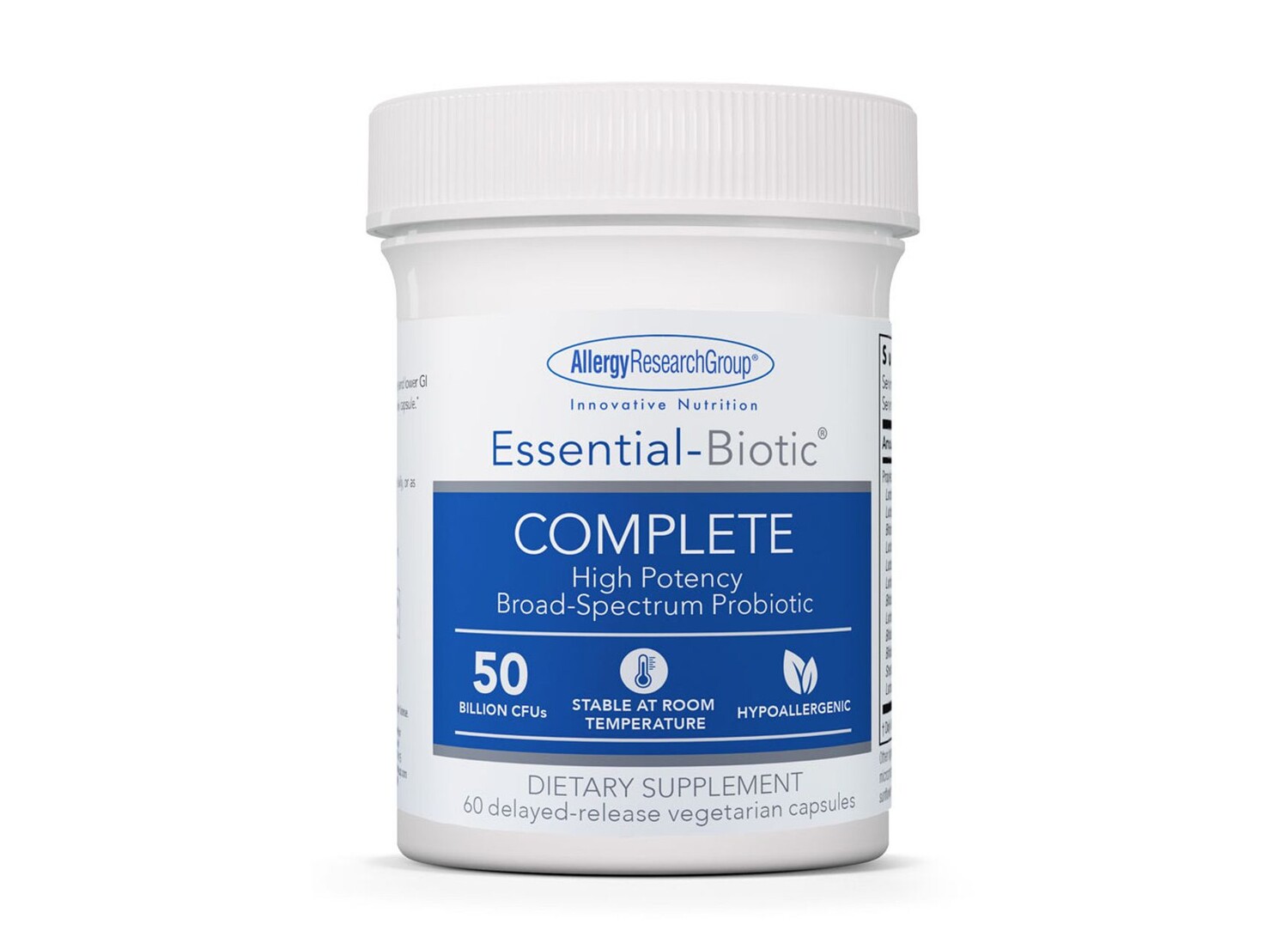 

Группа по исследованию аллергии, Essential-Biotic COMPLETE, 60 вегетарианских капсул с отсроченным высвобождением ARG