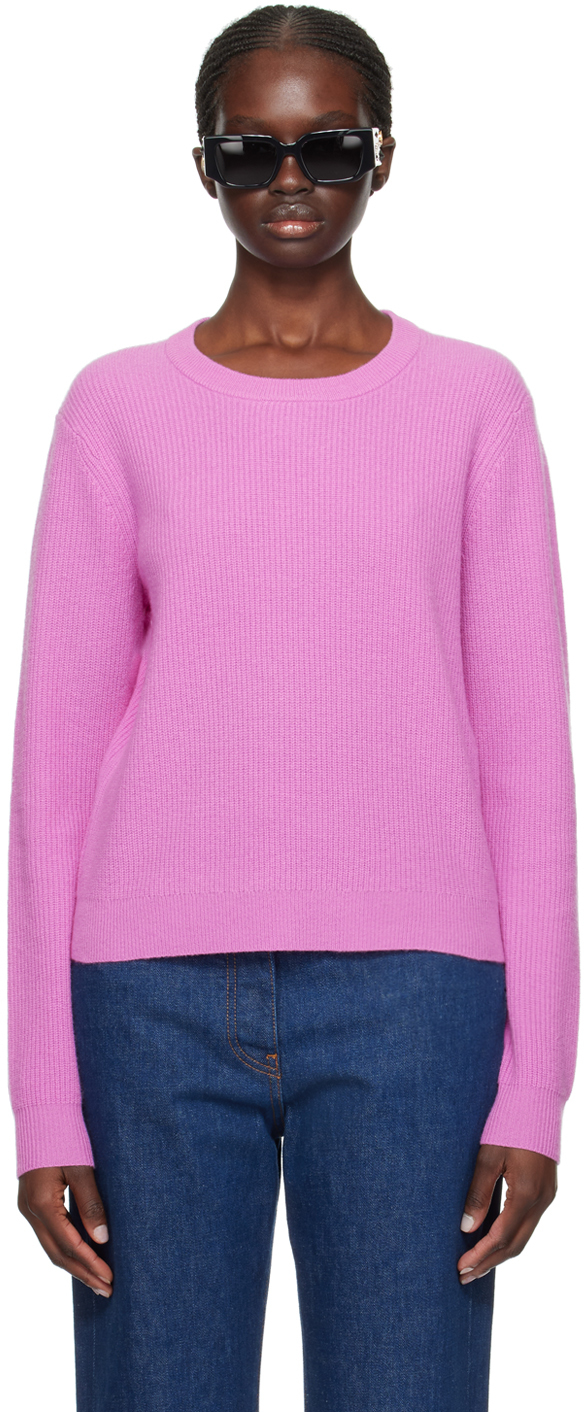 цена Розовый светлый свитер в рубчик Guest In Residence