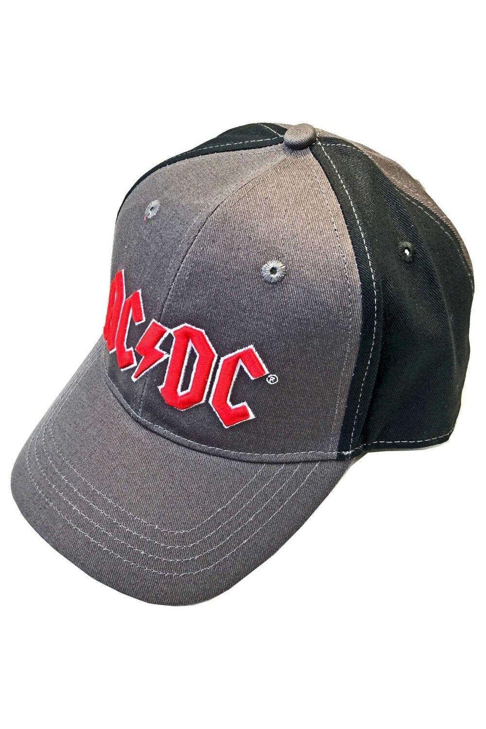 

Бейсболка с двухцветным логотипом AC/DC, серый