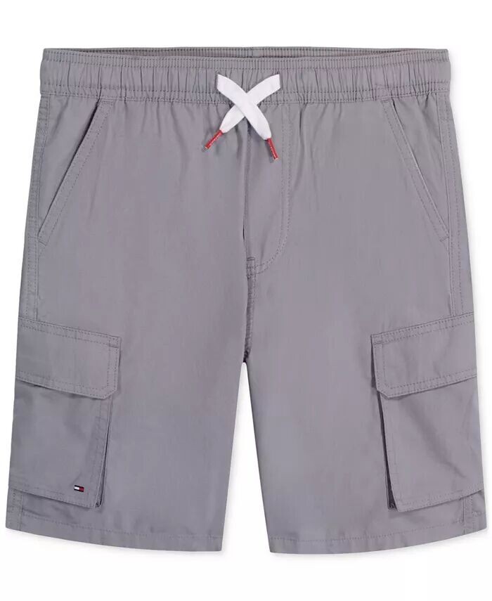 

Хлопковые шорты карго без застежки для мальчиков для малышей Tommy Hilfiger, черный