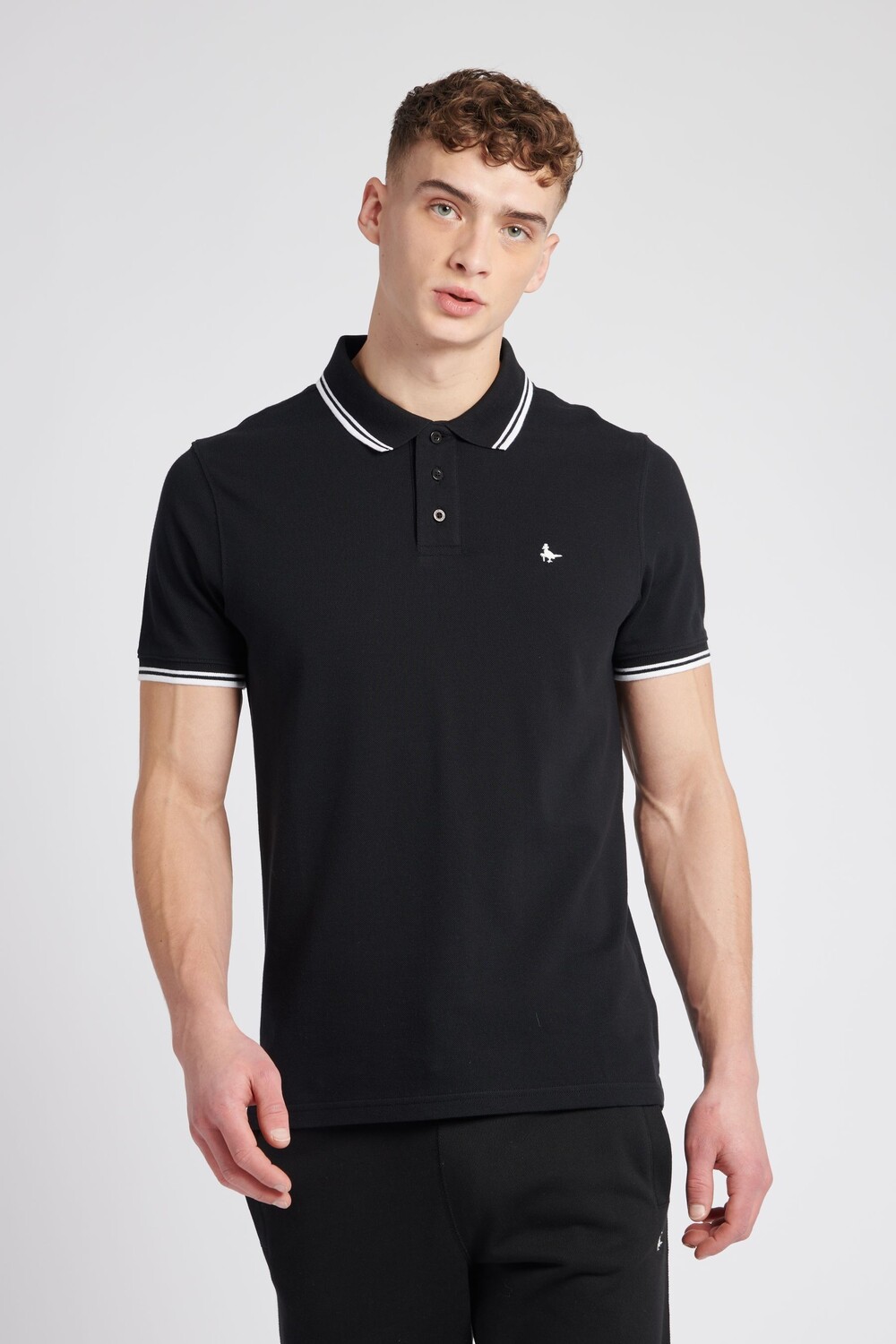 

Рубашка-поло из пике Edgewear Jack Wills, черный