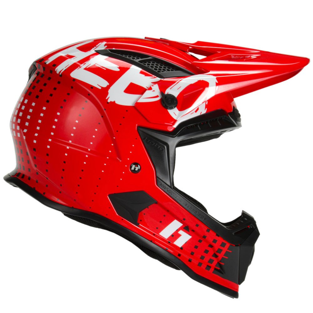 Шлем для мотокросса Hebo HMX-P01 Dots, красный