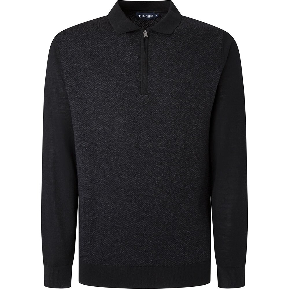 

Поло Hackett Herringbone Jacquard, черный