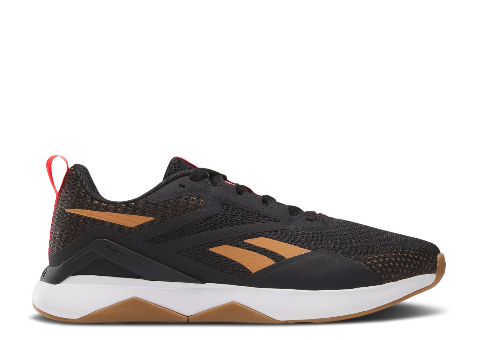 

Кроссовки Reebok Nanoflex Tr 2.0 'Black Court Brown Gum', черный