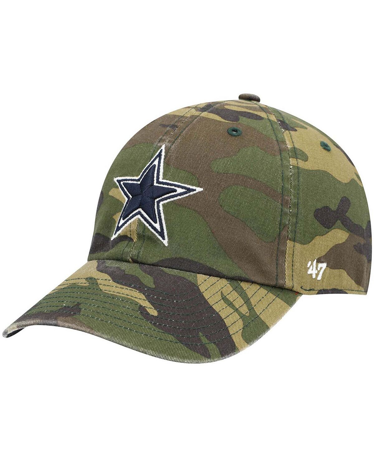 

Мужская камуфляжная регулируемая шапка Dallas Cowboys Woodland Clean Up '47 Brand