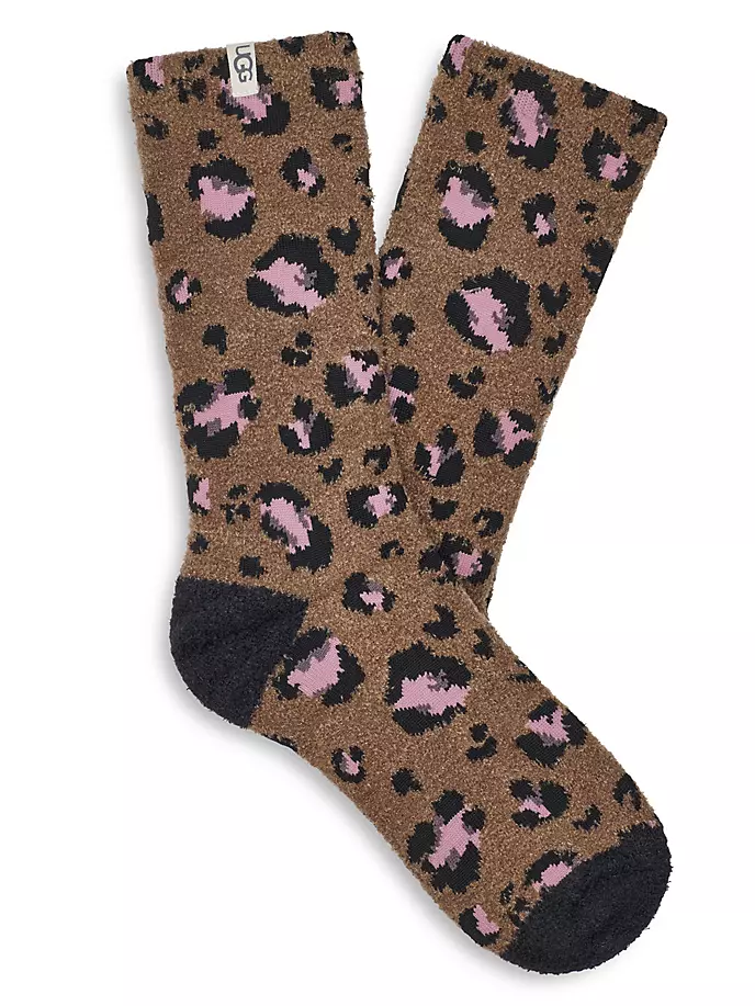 

Носки Leslie с рисунком Crew Ugg, цвет cedar bark leopard