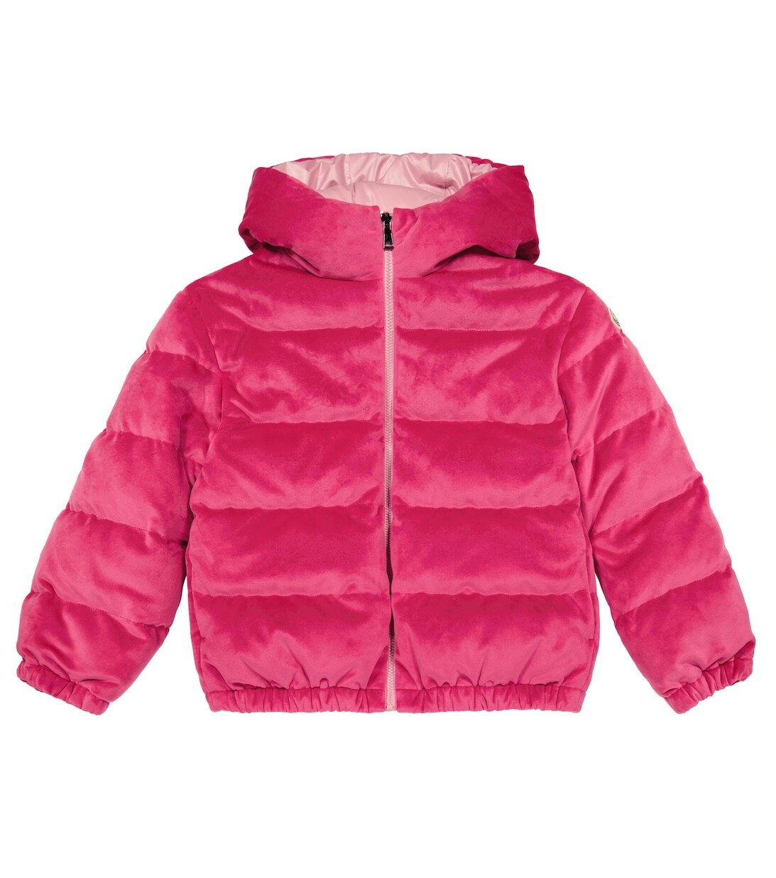 

Бархатный пуховик Daos Moncler Enfant, розовый