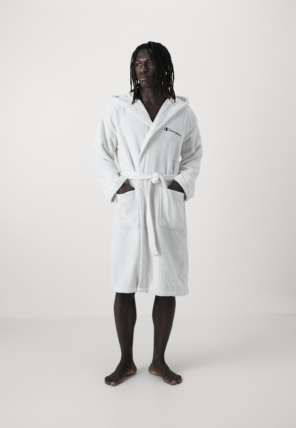 Халат BATHROBE Champion, цвет light grey/white