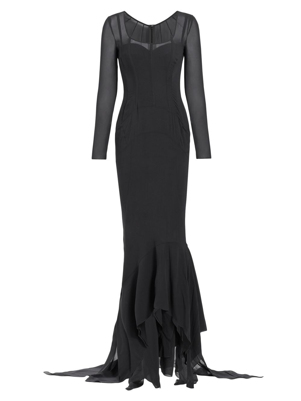 

Прозрачное платье с длинными рукавами DOLCE&GABBANA, серый
