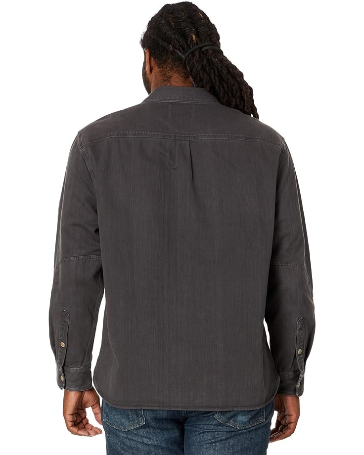 

Рубашка Madewell Straight Hem Garment-Dyed Work Shirt, цвет Black Coal