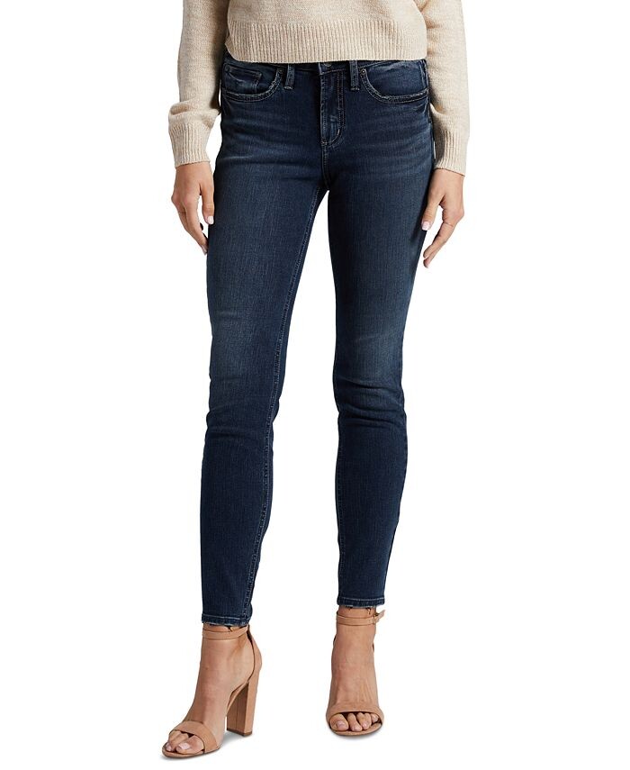

Женские джинсы скинни Suki со средней посадкой Silver Jeans Co., цвет Indigo