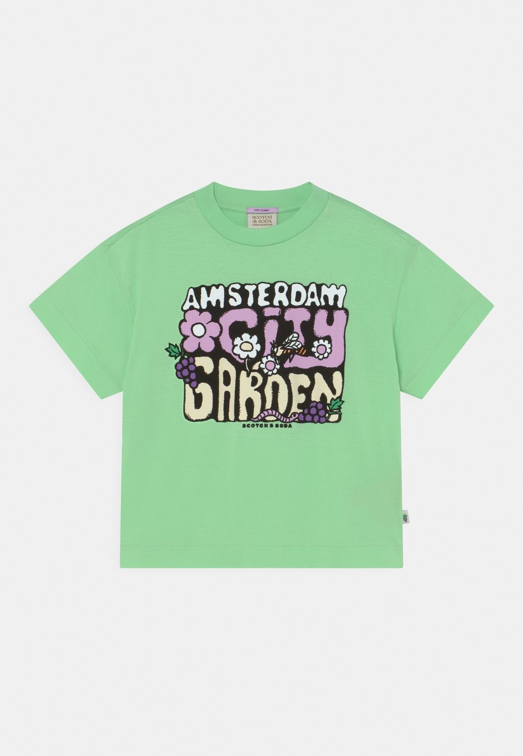 

Футболка с принтом OVERSIZED ARTWORK Scotch & Soda, цвет lime