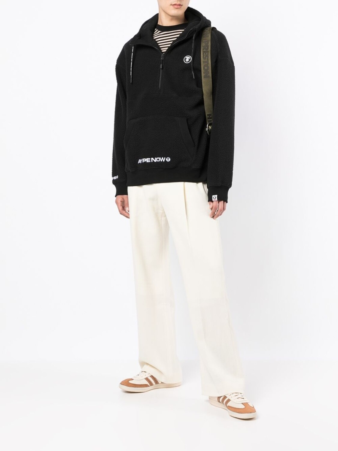 

Худи на молнии с логотипом AAPE BY *A BATHING APE, черный
