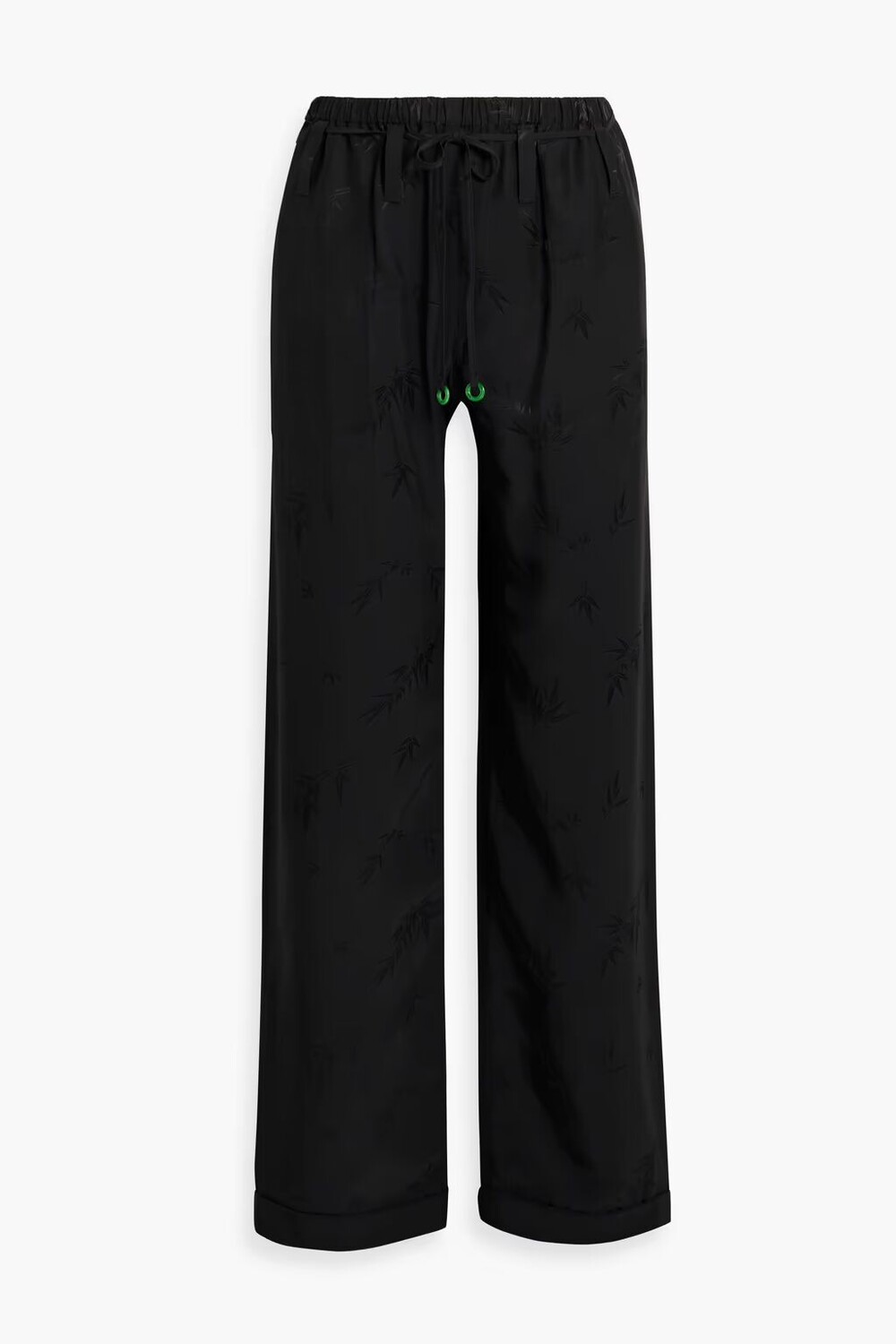 

Брюки прямого кроя из атласа-жаккарда Alexander Wang, черный