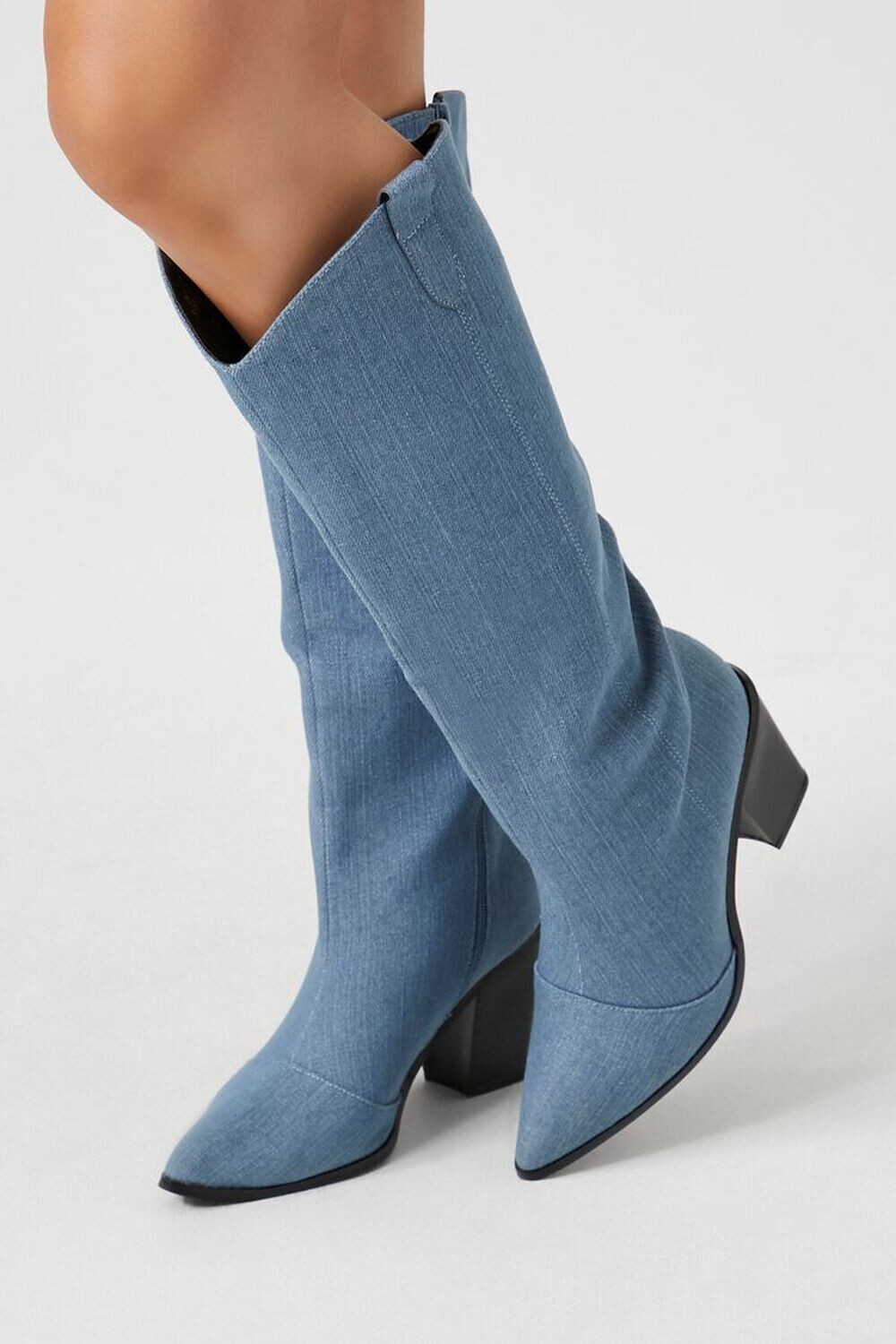 

Джинсовые ковбойские сапоги Forever 21, деним
