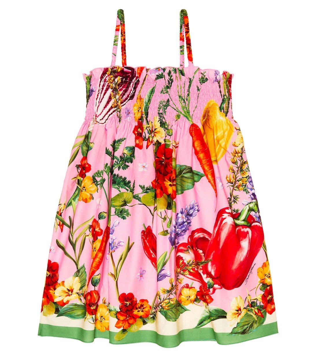 

Платье из хлопкового поплина с принтом Farmer Dolce&Gabbana, разноцветный