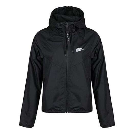 

Куртка спортивная ветровка на молнии с капюшоном Nike, черный
