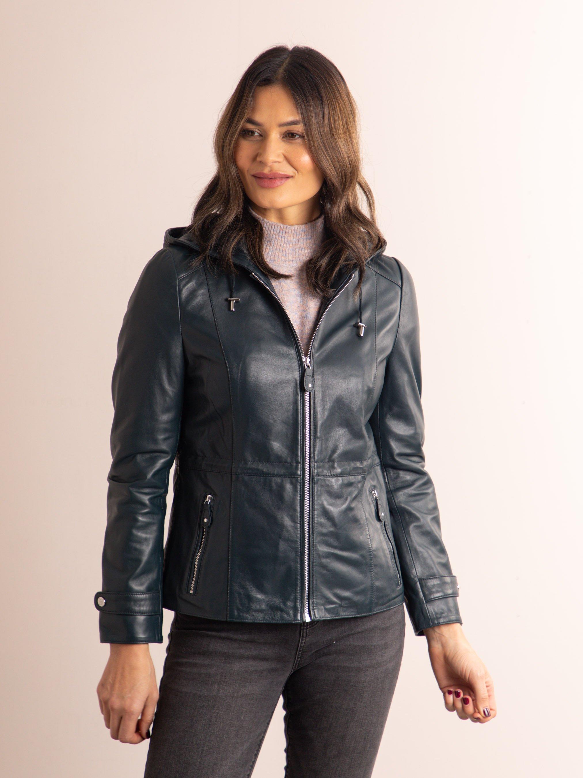 Кожаная куртка Ambleville с капюшоном Lakeland Leather, синий мужские пальто с воротником стойкой кожаные байкерские куртки мотоциклетная черная коричневая кожаная куртка 2022 размера плюс