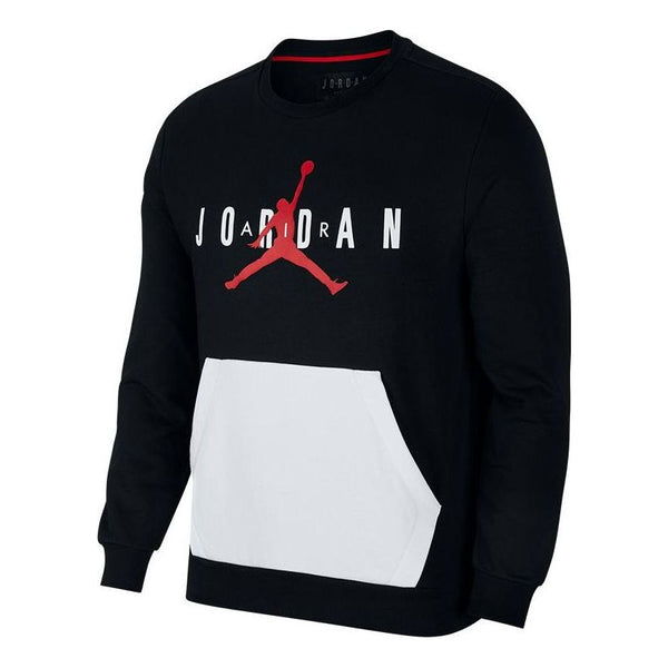Толстовка Air Jordan Large Logo Casual Sports Round Neck Pullover Black, черный