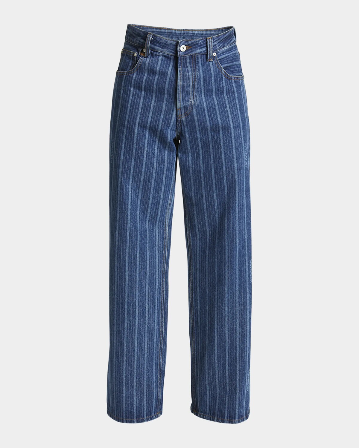 

Мужские джинсы в фирменную полоску Jacquemus, цвет Print Blue Stripe