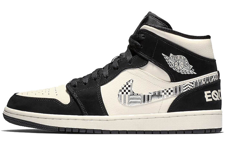 

Air Jordan 1 Mid Bhm Equality Мужские винтажные баскетбольные кроссовки черный/черный-парус-волк серый