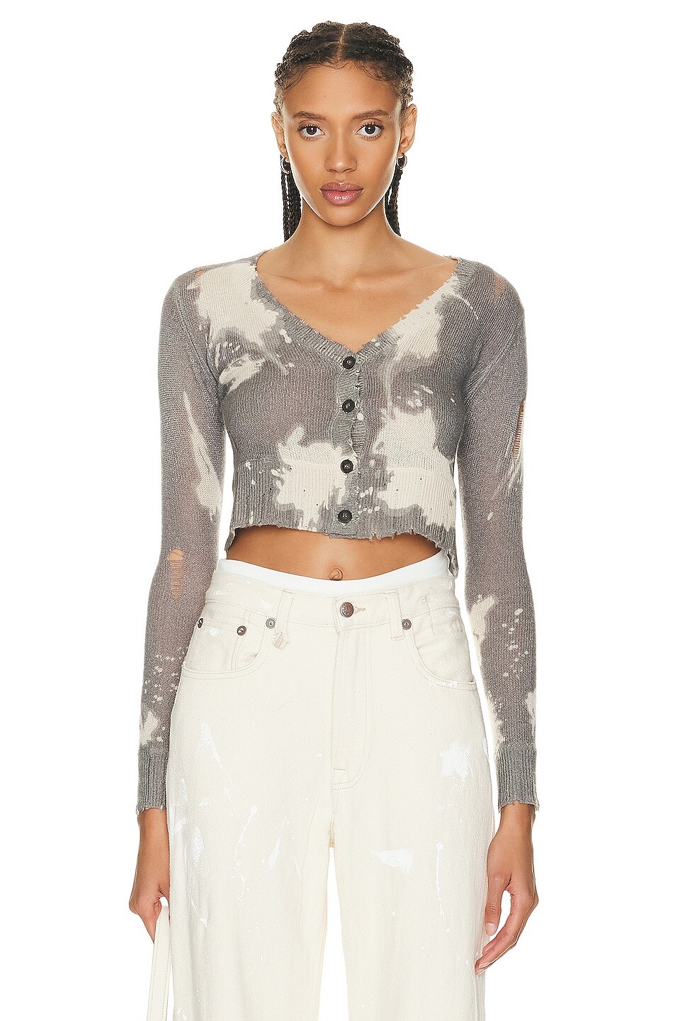 

Кардиган R13 Baby, цвет Charcoal & Khaki Bleach