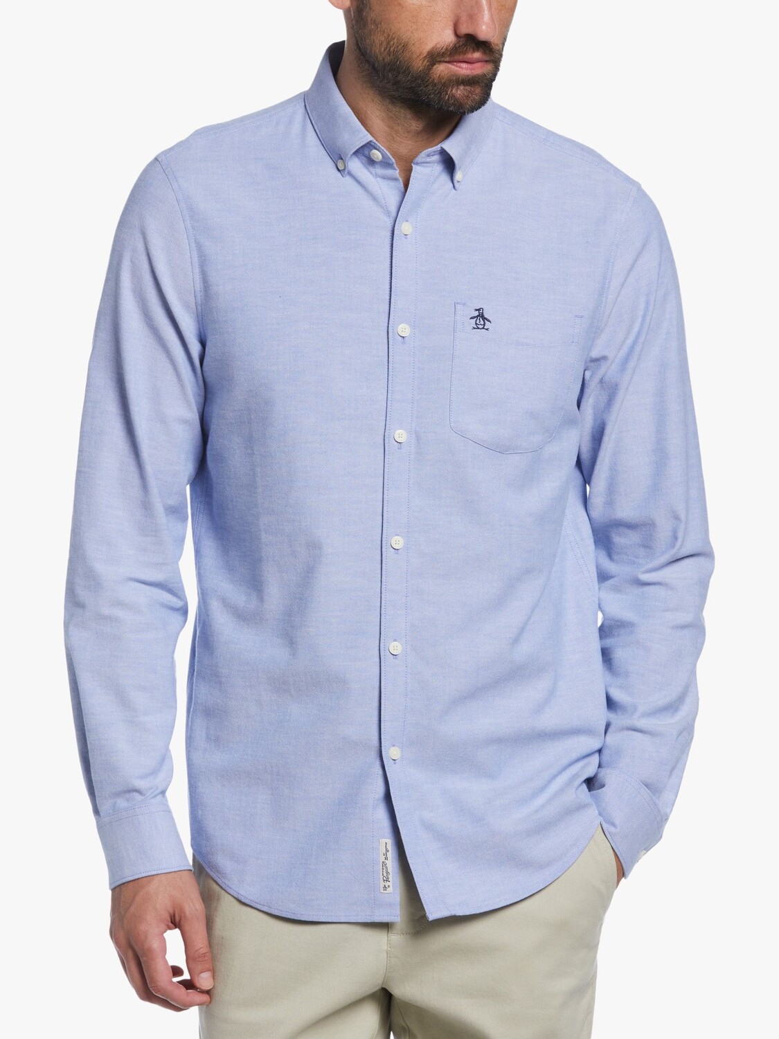 

Оксфордская рубашка с длинным рукавом Original Penguin, ампаро синий