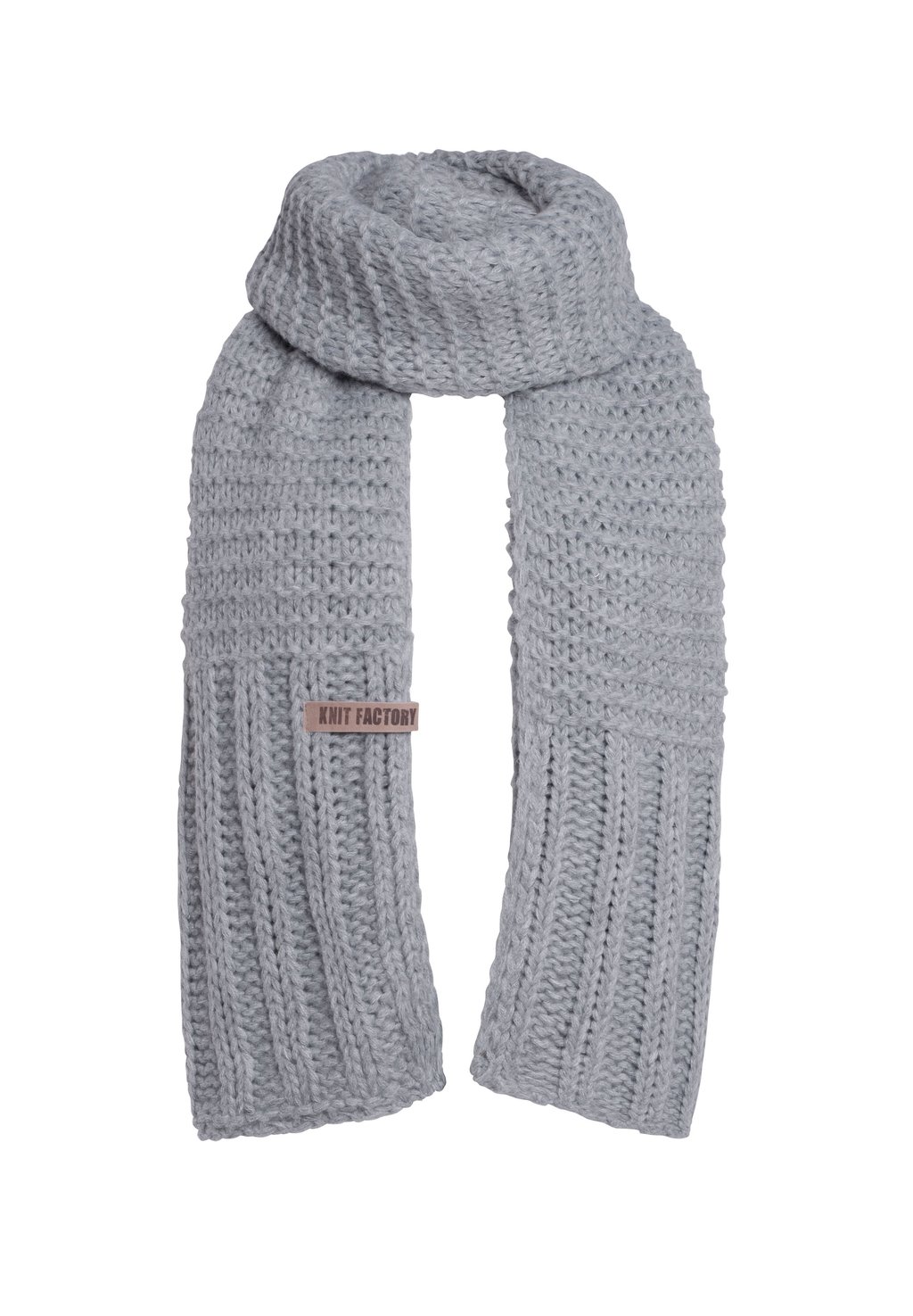 цена Шарф ALEX Knit Factory, цвет light grey