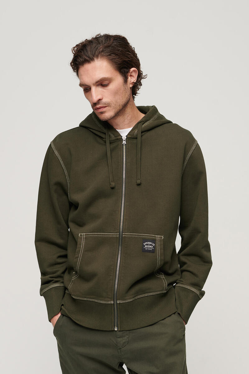 

Толстовка свободного кроя на молнии Superdry, темно-зеленый