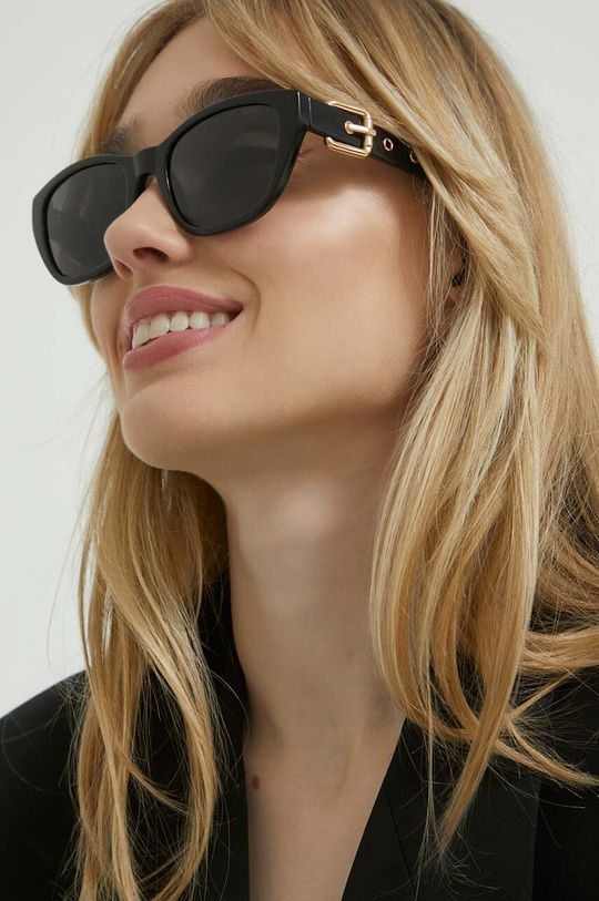Солнцезащитные очки Moschino, черный солнцезащитные очки moschino mos067 s