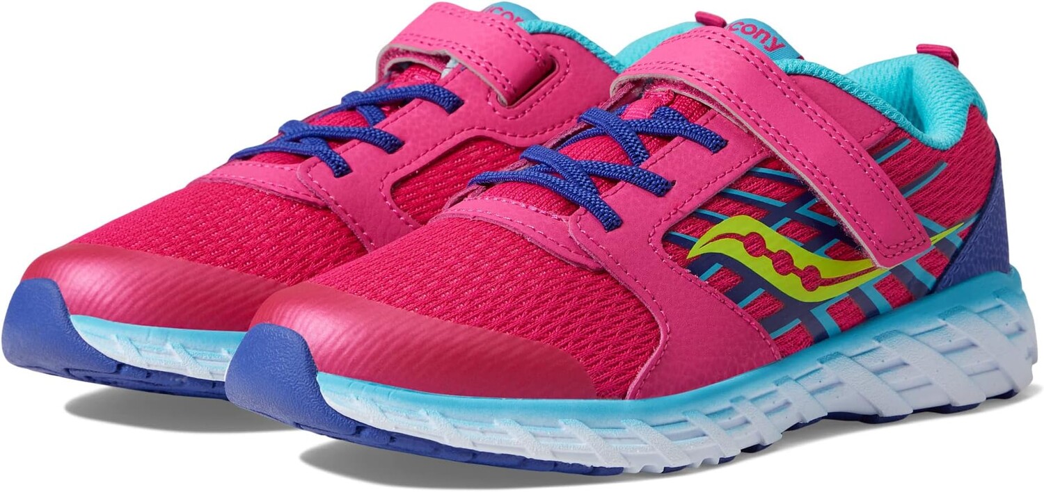 

Кроссовки Wind A/C 2.0 Saucony Kids, цвет Pink/Blue/Green