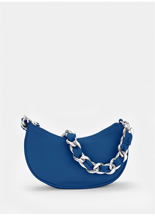 Синяя женская кожаная сумка Les Visionnaires сумка багет кожаная женская синяя lmr 5810 3j