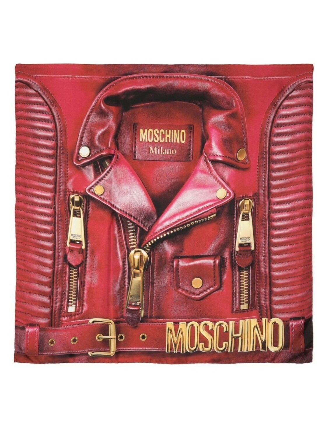 

Moschino шелковый платок с принтом, красный
