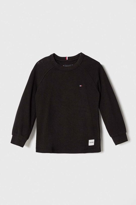

Детская хлопковая футболка с длинными рукавами Tommy Hilfiger, черный