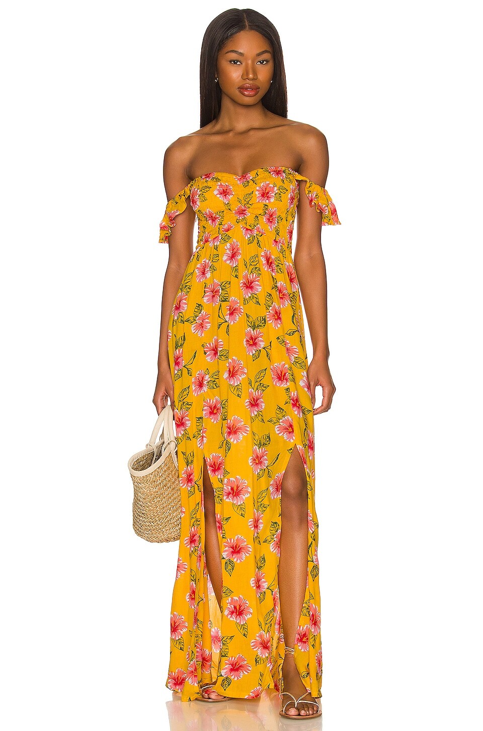 

Платье макси Tiare Hawaii Hollie, цвет Aloha Floral Sunshine