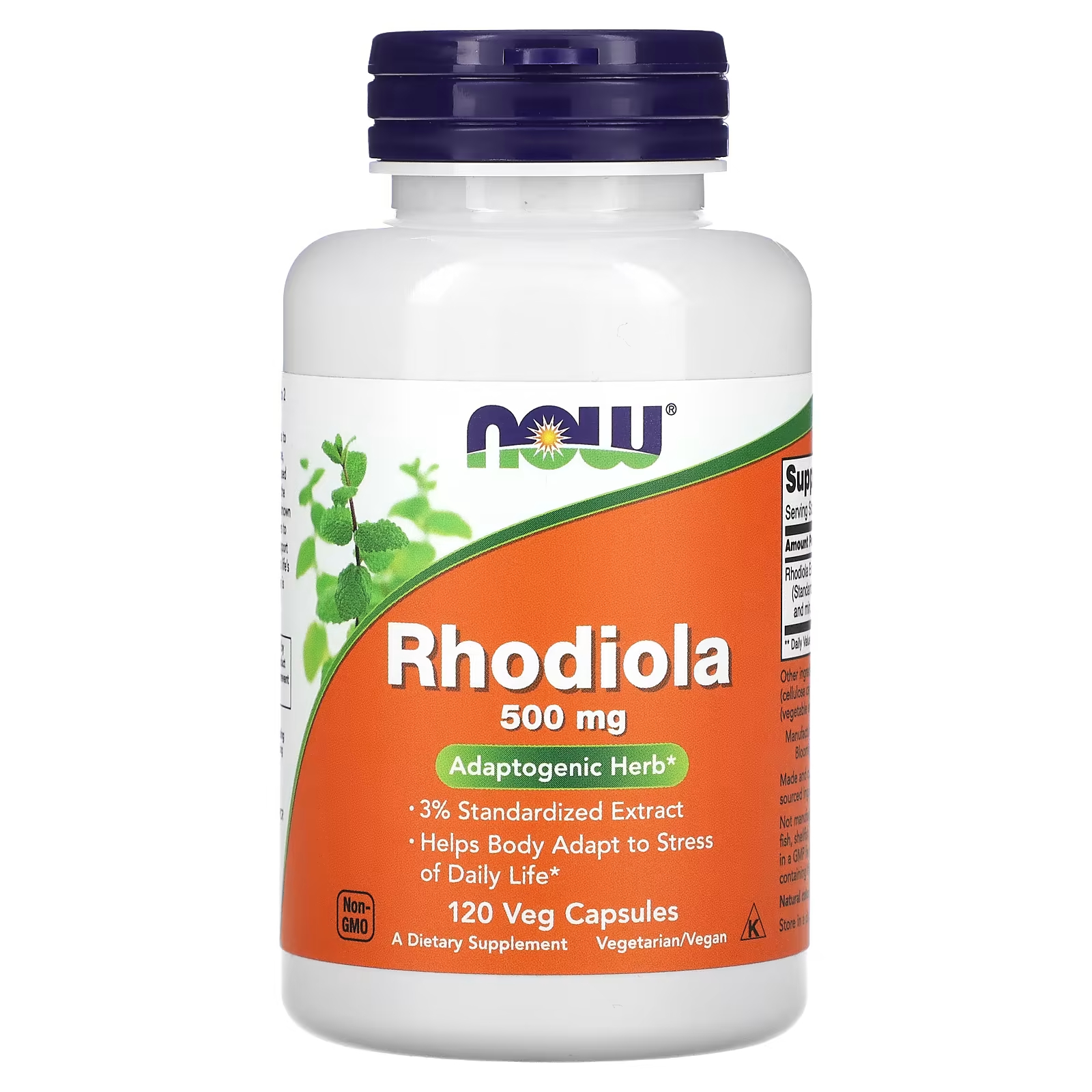 Родиола Now Foods 500 мг, 120 растительных капсул now foods глутатион 500 мг 120 растительных капсул