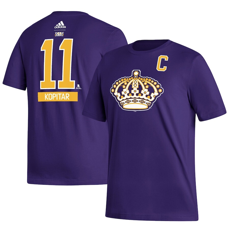 

Футболка с коротким рукавом adidas Los Angeles Kings, фиолетовый