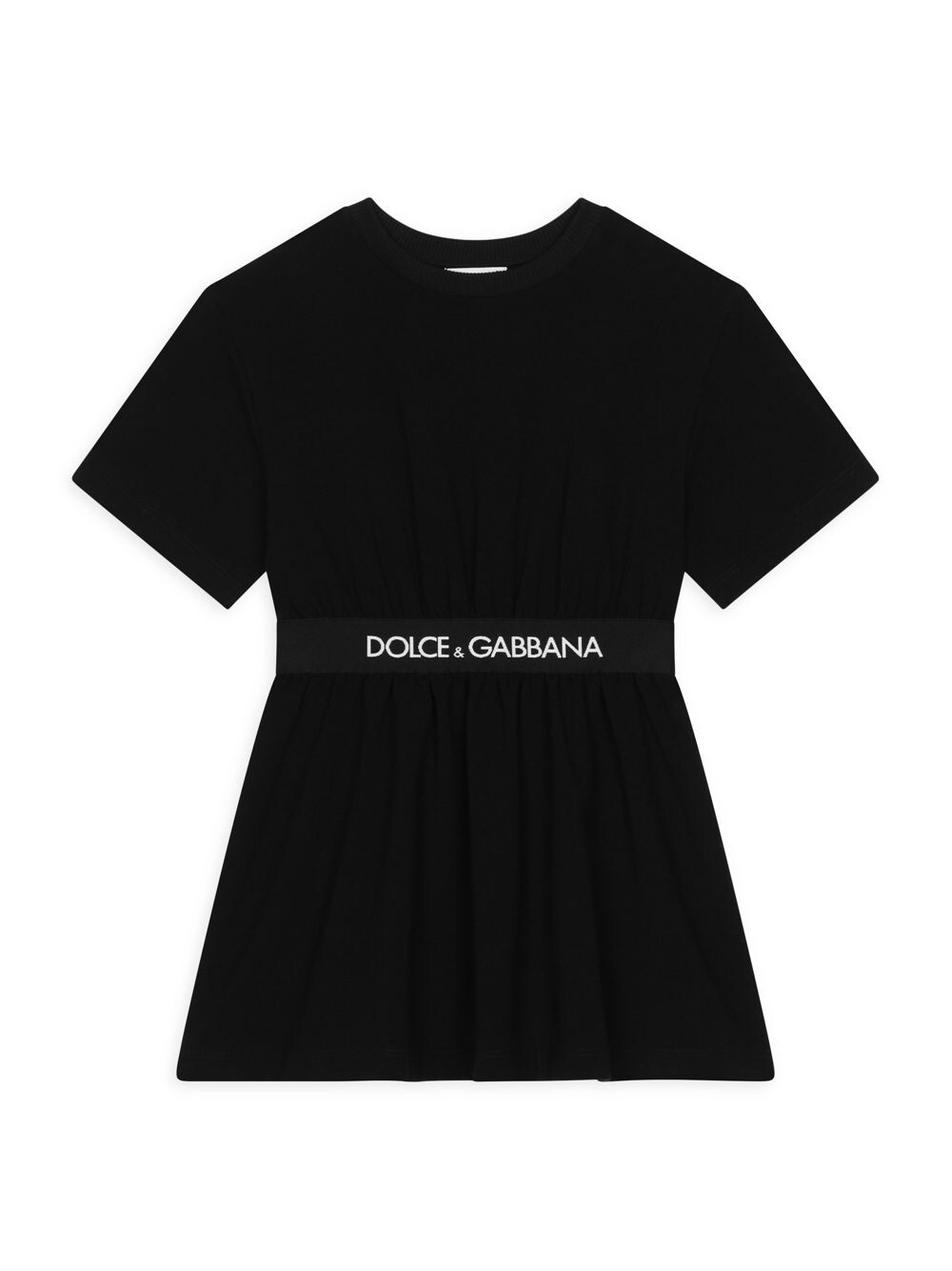 

Платье-футболка с логотипом для маленьких девочек и девочек DOLCE&GABBANA, черный