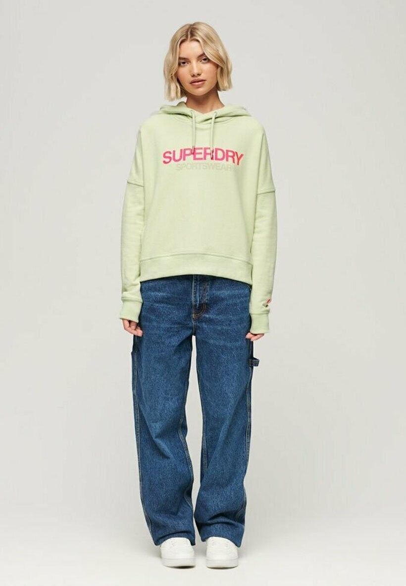 Худи LOGO BOXY Superdry, цвет tender greens