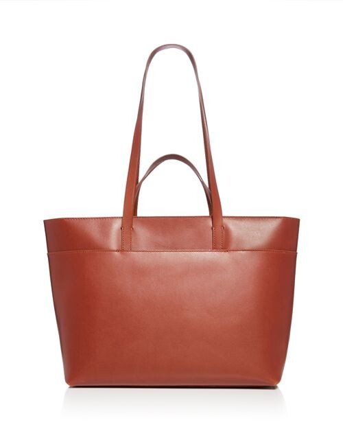 

Кожаная сумка-тоут Essential с молнией Madewell, цвет Brown