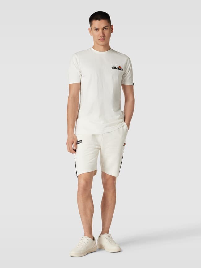 

Спортивные шорты с контрастными полосками и лейблом, модель LATION Ellesse, молочный