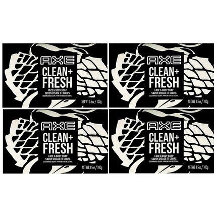 

Кусковое мыло Axe Clean + Fresh для мужчин, 3,7 унции (100 г)