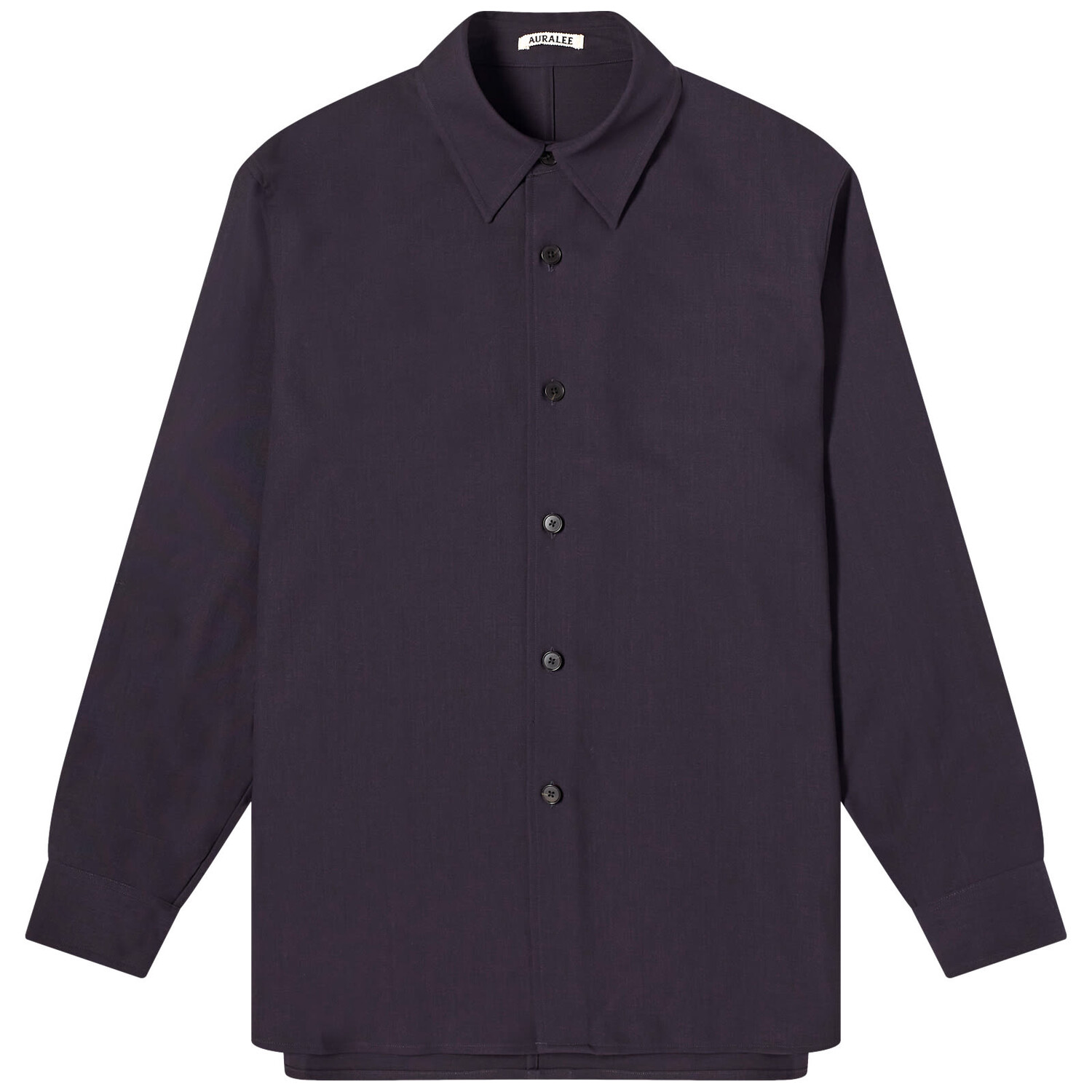

Рубашка Auralee Hard Twist Wool Shirt, цвет Dark Navy