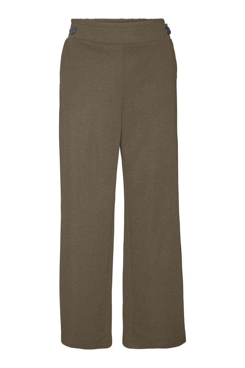 Длинные широкие брюки Vero Moda, зеленый